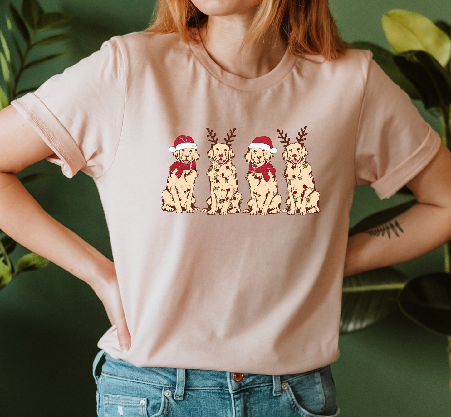Golden Retriever Christmas Dogs T-Shirt