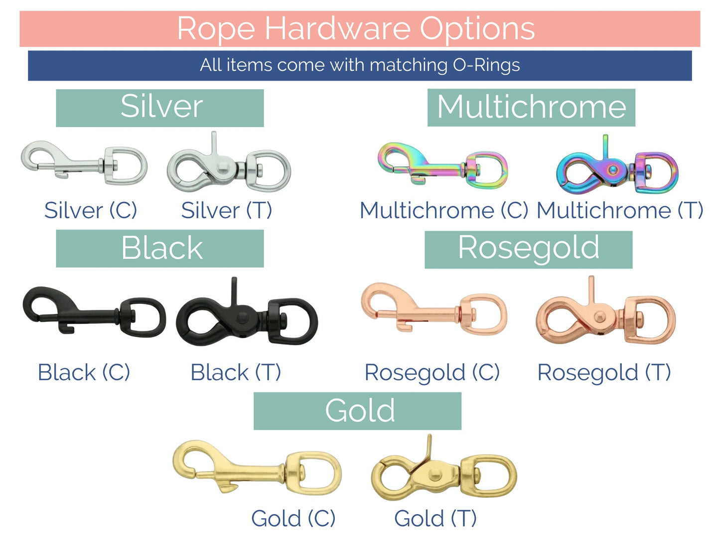 DAWN: Coral, Grey, and Aqua Rope Dog Leash