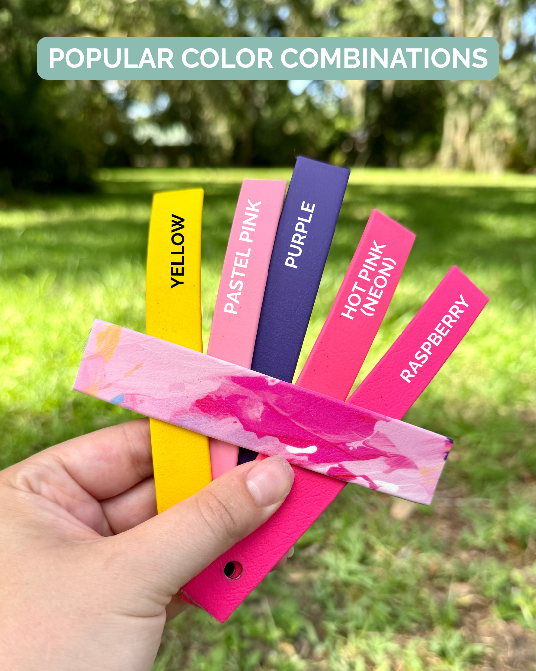 Pink Paint: Printed Double Layer Biothane Dog Collar