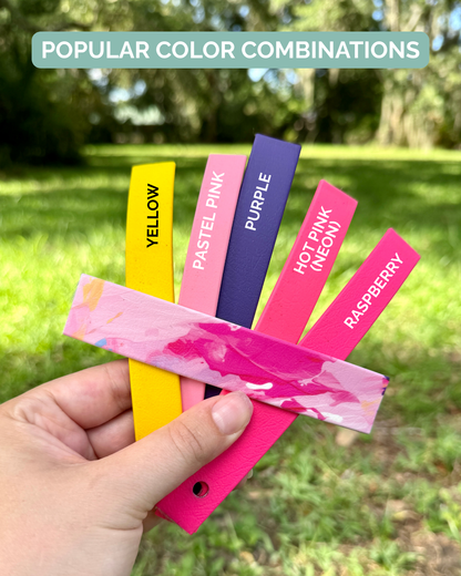 Pink Paint: Printed Double Layer Biothane Dog Collar