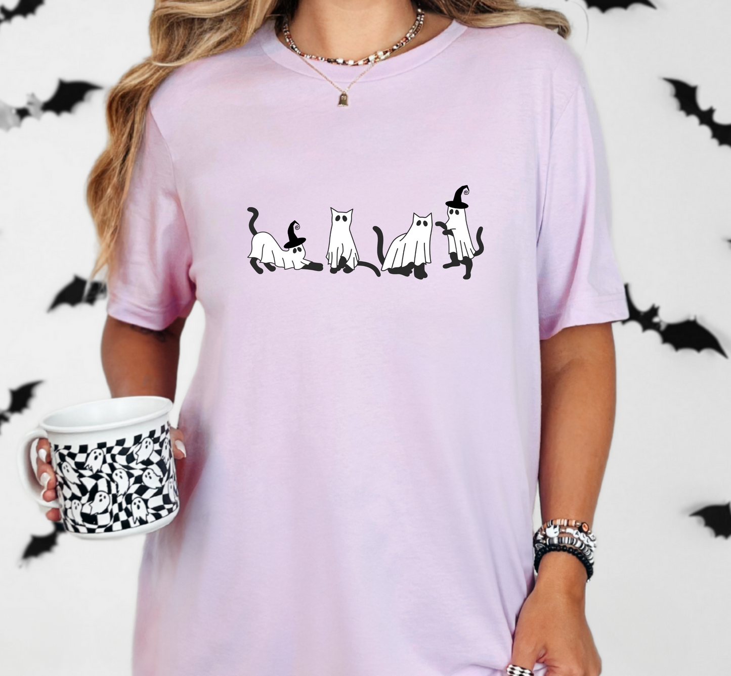 Ghost Cats Halloween T-Shirt