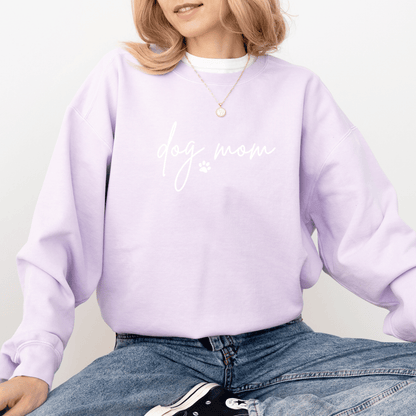 Dog Mom Calligraphy Crewneck Sweatshirt