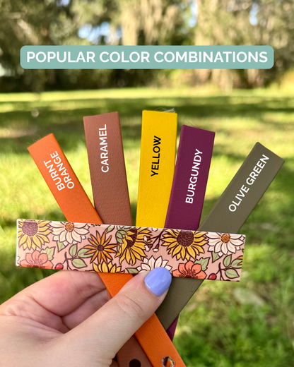 Fall Floral: Printed Double Layer Biothane Dog Collar