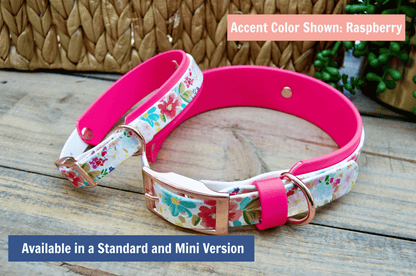Floral: Mini Printed Double Layer Biothane Dog Collar