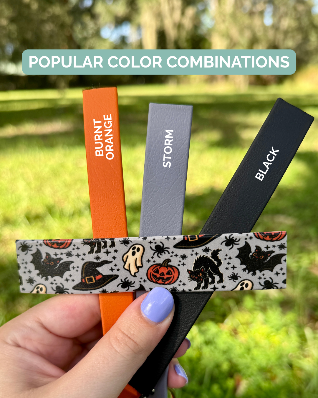 Retro Halloween: Printed Double Layer Biothane Dog Collar