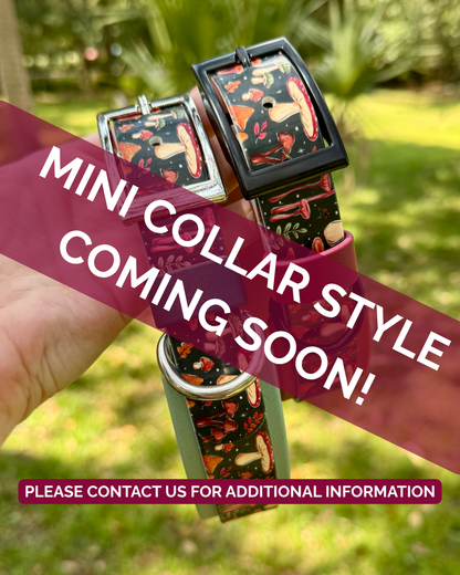 Mushroom: Mini Printed Double Layer Biothane Dog Collar