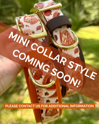 Pie: Mini Printed Double Layer Biothane Dog Collar