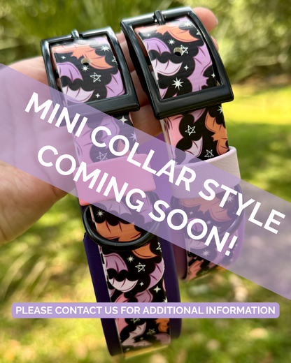 Bats: Mini Printed Double Layer Biothane Dog Collar