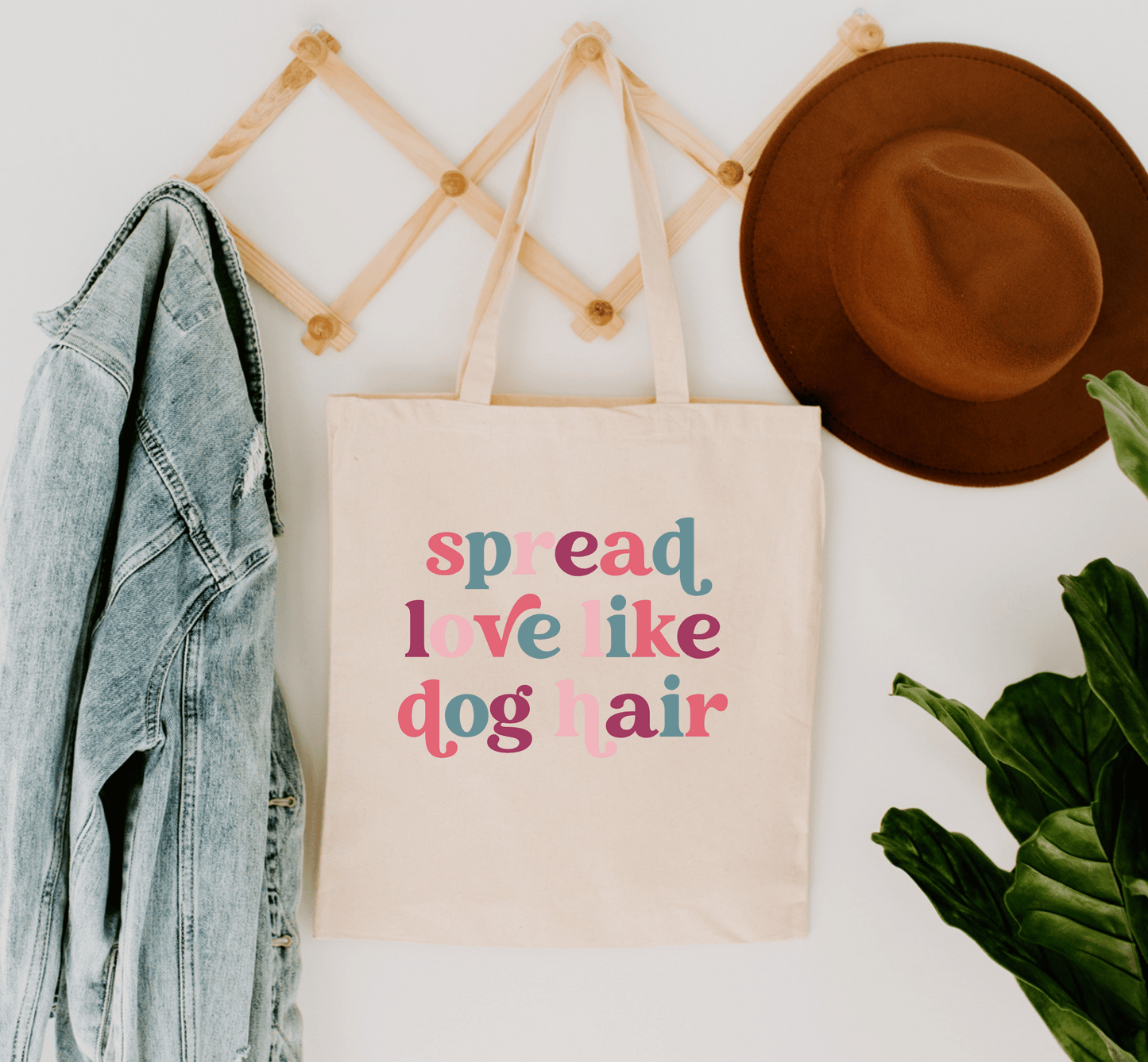 Spread Love Like Dog Hair Cotton Tote Bag