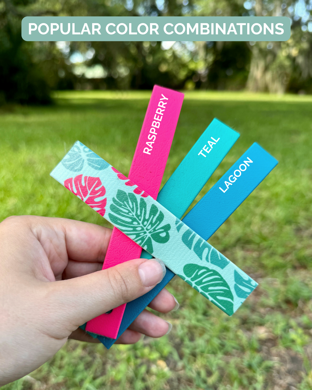 Monstera: Mini Printed Double Layer Biothane Dog Collar