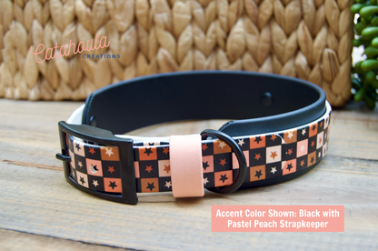 Halloween Check: Printed Double Layer Biothane Dog Collar