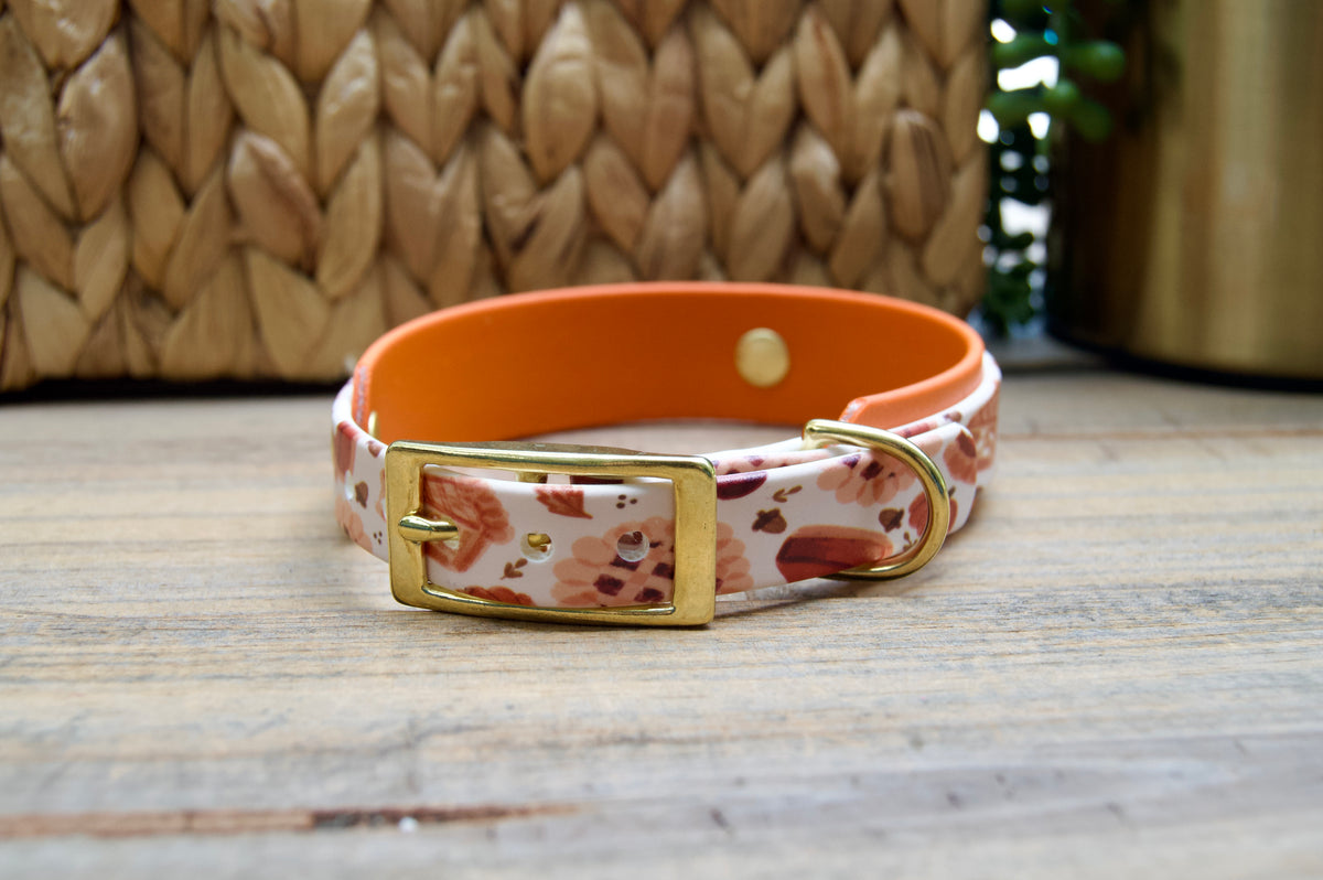 Pie: Mini Printed Double Layer Biothane Dog Collar