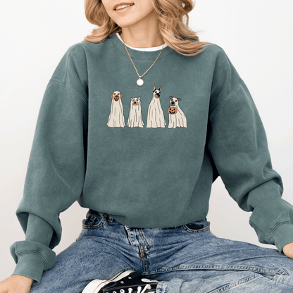 Ghost Dogs Halloween Crewneck Sweatshirt