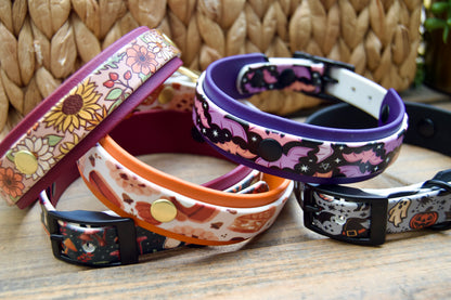 Mushroom: Mini Printed Double Layer Biothane Dog Collar