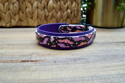 Bats: Mini Printed Double Layer Biothane Dog Collar
