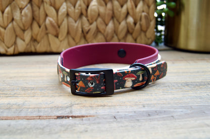 Mushroom: Mini Printed Double Layer Biothane Dog Collar