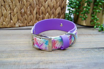 Tie-Dye Printed Double Layer Biothane Dog Collar