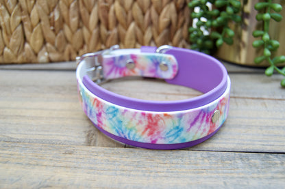 Tie-Dye Printed Double Layer Biothane Dog Collar