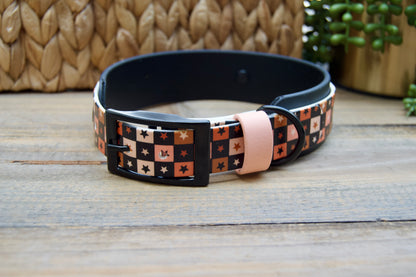 Halloween Check: Printed Double Layer Biothane Dog Collar