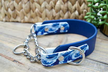Ocean 1.5 INCH Tapered Martingale Biothane Dog Collar