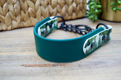 Forest 1.5 INCH Tapered Martingale Biothane Dog Collar