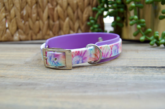 Tie-Dye: Mini Printed Double Layer Biothane Dog Collar