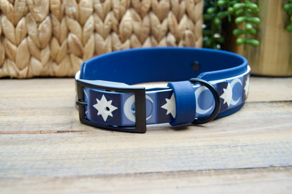 Moon: Printed Double Layer Biothane Dog Collar
