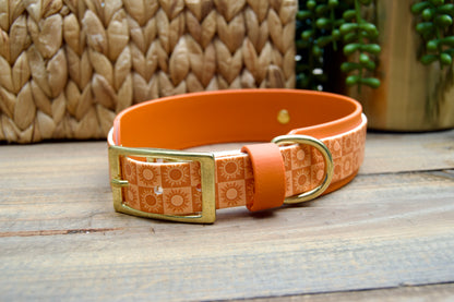 Sun: Printed Double Layer Biothane Dog Collar