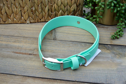 RTS 19-22 INCH Mint Green Double Layer Biothane Dog Collar