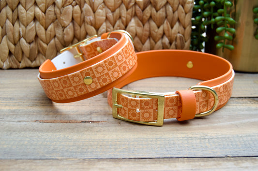 Sun: Printed Double Layer Biothane Dog Collar