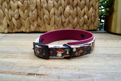 Mushroom: Mini Printed Double Layer Biothane Dog Collar