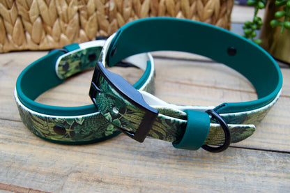 Fern: Printed Double Layer Biothane Dog Collar