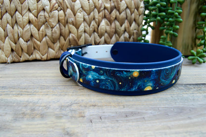 Starry Night: Printed Double Layer Biothane Dog Collar