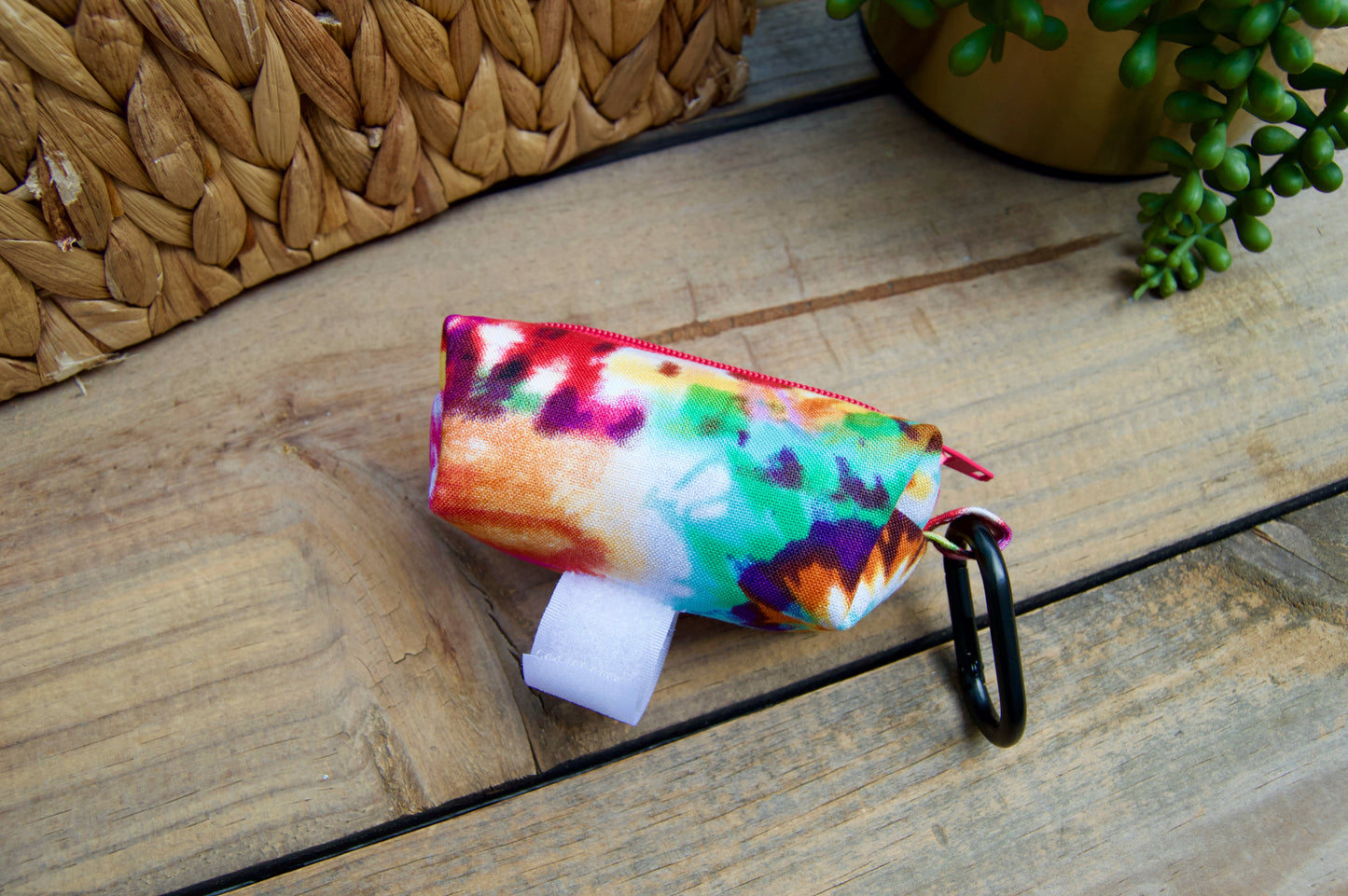 GROOVY: Pink Tie Dye Dog Poop Bag Holder