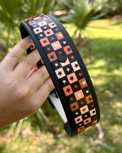 Halloween Check: Printed Double Layer Biothane Dog Collar