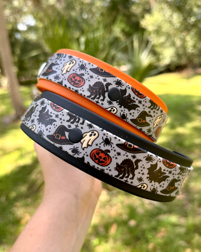 Retro Halloween: Printed Double Layer Biothane Dog Collar