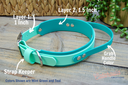 Sport Handle Double Layer Biothane Dog Collar