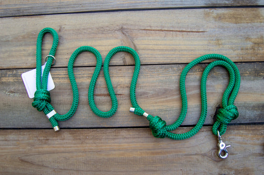 RTS: 5FT Green Venture Dog Leash with Traffic Handle