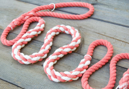 White Mid-Splice Rope Dog Leash