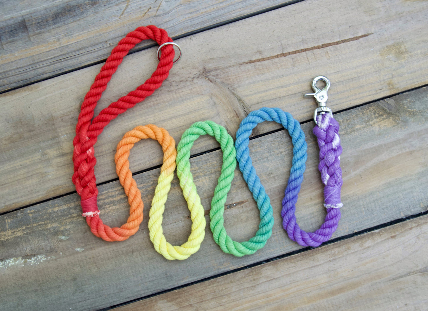 RAINBOW: Rope Dog Leash