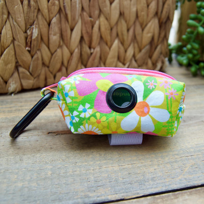 FLOWER POWER: Bright Floral Dog Poop Bag Holder