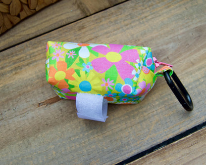 FLOWER POWER: Bright Floral Dog Poop Bag Holder