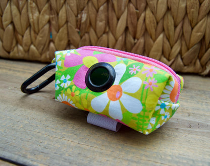 FLOWER POWER: Bright Floral Dog Poop Bag Holder