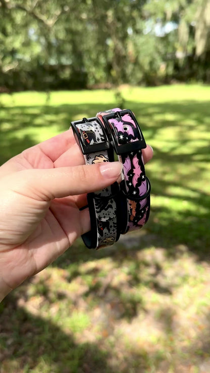 Bats: Mini Printed Double Layer Biothane Dog Collar