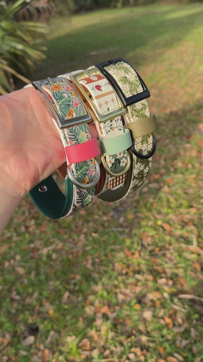 Tropical: Printed Double Layer Biothane Dog Collar