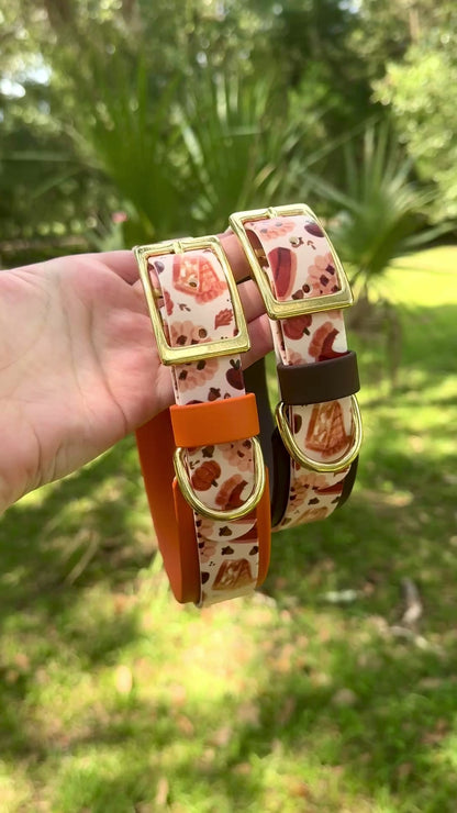 Pie: Printed Double Layer Biothane Dog Collar