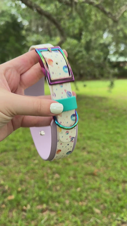 Nova: Printed Double Layer Biothane Dog Collar