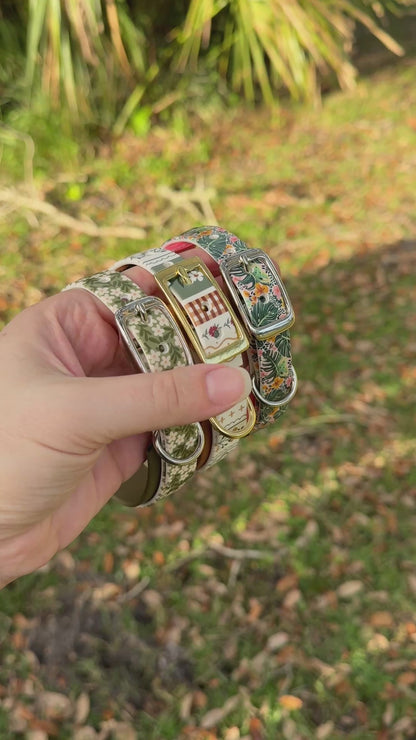 Cottage: Mini Printed Double Layer Biothane Dog Collar